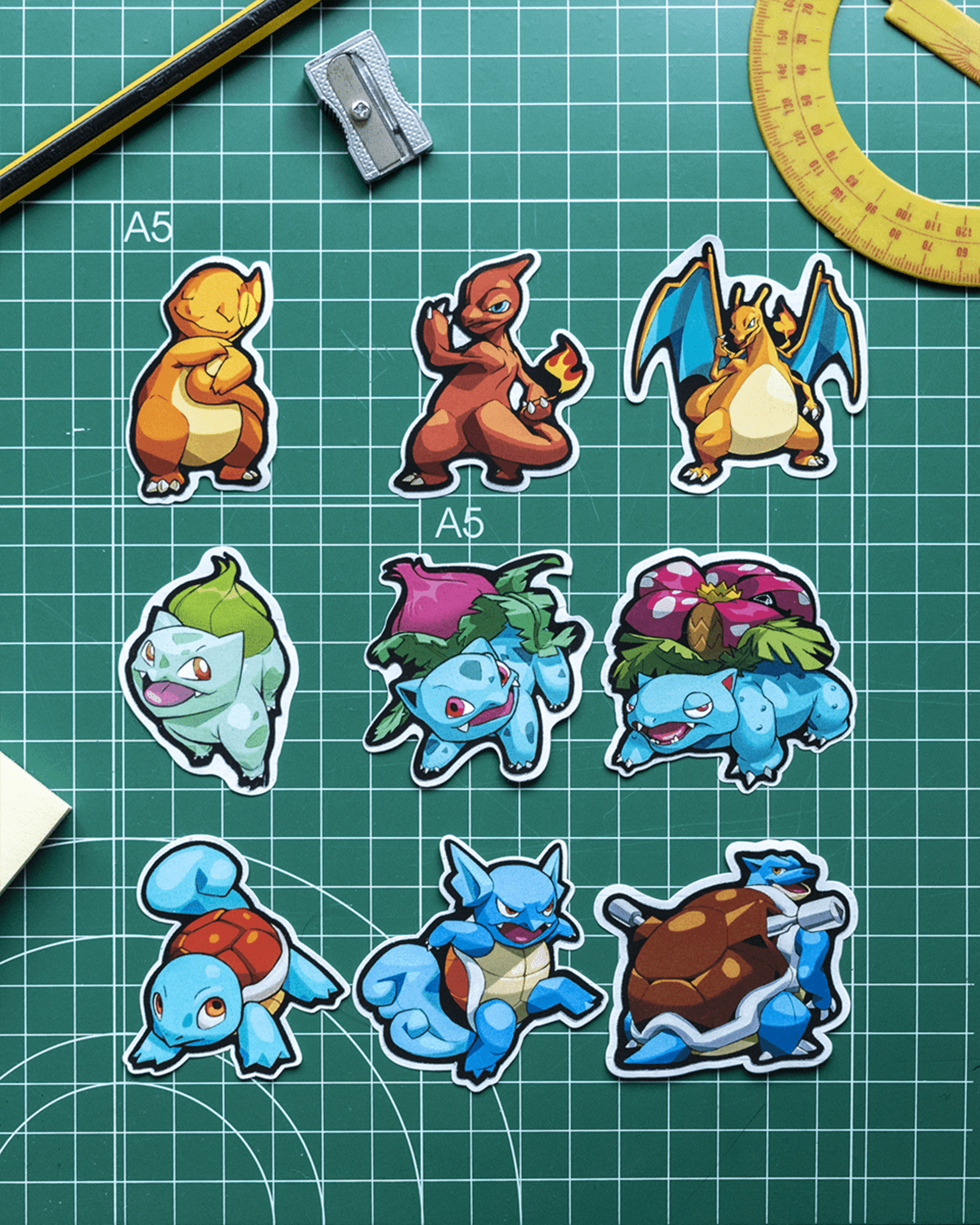 Pocket Monster 9 evolutions Stickers - 1
