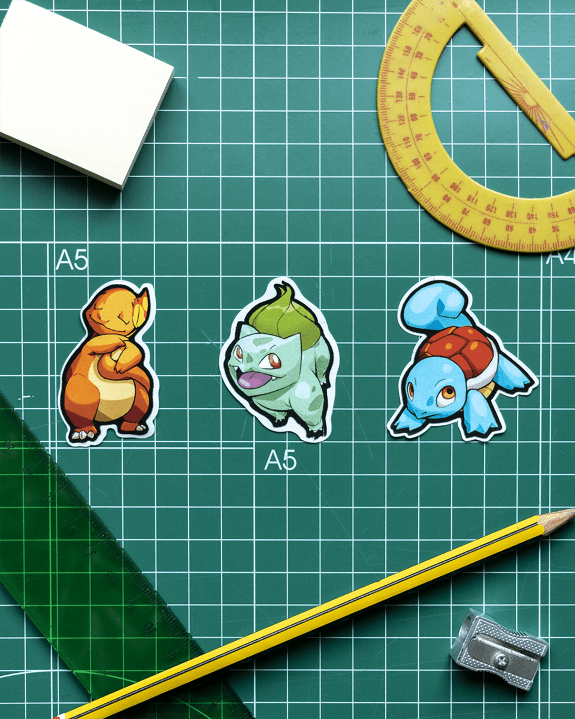 Pocket Monster starters Stickers - 1